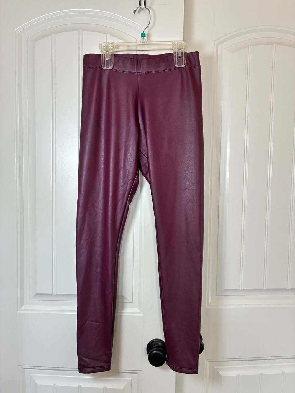Express Faux Leather Leggings Burgundy Size S